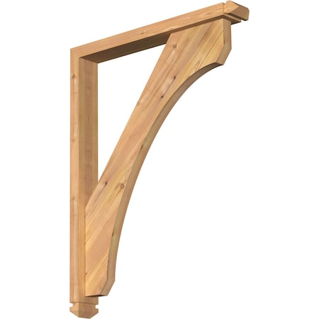 Legacy Arts And Crafts Smooth Bracket W/ Offset Brace, Western Red Cedar, 3 1/2W X 26D X 34H